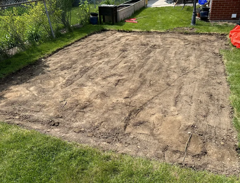 Sod installation before